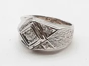 0.10 Cttw Natural Diamonds 10k White Gold 8.0g Ring 9.5 Do0626wprde