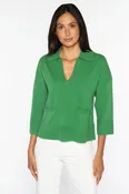 3/4 Sleeve Split Neck Polo