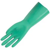 11 Mil Green Unlined Nitrile Glove. 13" Length Textured Grip