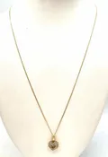 14K Gold Diamond Heart Pendant on Chain 14k-Necklace