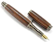 Admin - Premium Hand Turned Fountain or Rollerball Pen / Black Walnut Wood