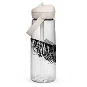 Flip straw water bottle
