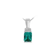 Caribbean Topaz Radiant Drop Pendant