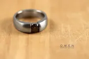 CUSTOM PALLADIUM RING WITH ROUND CUT BROWN DIAMOND — Owen Jewelry Design