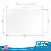 3.5" x 5.5" Clear Vinyl Pouch, with Peel-and-Stick Adhesive Backing, VAP-3555