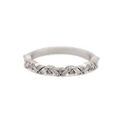 14K White Gold 0.35 Ct Baguette Diamond Band
