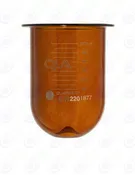 1000mL Amber Glass Apex Vessel, Erweka compatible