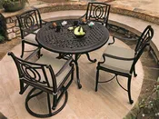 Bel Air Cushion Cast Aluminum Dining Set