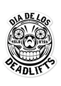 'Dia de los Deadlifts' Sticker - Black on White
