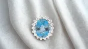 London Blue Topaz and Diamond Ring