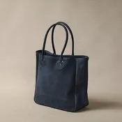 Aero Classic leather tote in Baltic blue