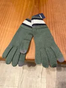 Hatattack Charcoal Green Striped Texting Gloves, OS