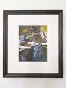 Oil Painting | Trees by the River in Snow — The Frame and Mat Shop