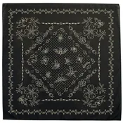 Glorieta Black Vintage-Inspired Biker Bandana (22-Inch / Cotton)