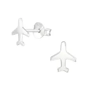 ✈️ Air Plane Silver Stud Earrings | Travel Minimalist Earrings
