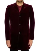 12th Doctor Who Velvet Maroon Coat
