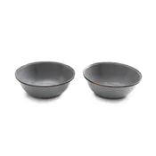 Hand-finished Enamel Bowls (Set of 2)