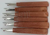 6 pcs Heavy Duty New Flat Woody Handle For Seam Ripper #112R Made in Japan