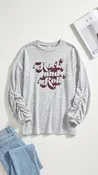 Gray Graphic Pullover Top