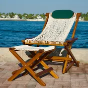 Deluxe Key West Folding Rocker with Footstool