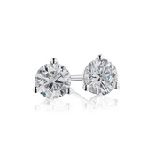 18k White Gold 0.80ctw Diamond Martini Stud Earrings