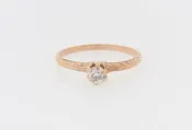 14K-RG DIAMOND SOLITAIRE RING