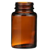 100 cc Amber Glass Round Packer Bottle 38-400 Neck Finish