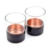 Copper Base Whiskey Glasses Set of Two in Gift Box