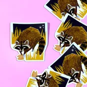 Backyard Buddy Raccoon Sticker