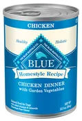 Blue Buffalo Homestyle Recipe Adult Chicken Dinner with Garden Vegetables Canned Dog Food, 1 case (12 cans)