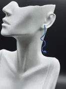 Abstract Lines Stud Earrings - Handmade Modern Design Abstract Lines Earrings