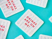 Drinks Are On Me - Letterpress Coasters — M.C. Pressure