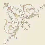 19th Century Corner Ceiling Stencil
