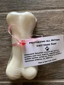 Dirty Dawg shampoo for dogs in the shape of a bone