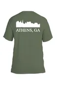 Athens, Ga Comfort Colors SKYLINE T-Shirt - GREEN