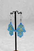 Beaded Hamsa Earrings
