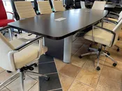 10' Espresso Elliptical Base Conference Table — Used Office Furniture Connection