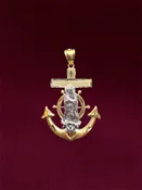 ANCHOR PENDANT WITH VIRGEN — Rehobot Jewelry
