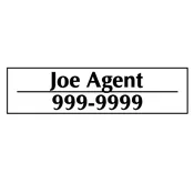 6″x24″ Personalized Rider, Corex 2-sided, with Agent Information