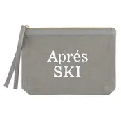 Apres Ski Canvas Zipper Pouch Bag