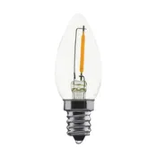 0.7W LED - C7 - Clear - 2700K - Candelabra base - 120V - Card 2 Pack