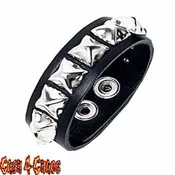 1 ROW PYRAMID BRACLET 100% LEATHER (BC194)