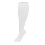3-Pack Girls White Premium Cable Knee-Hi Socks