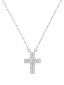 14K Gold Mini Pave Diamond Cross