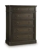 Wickenger – Five Drawer Chest – Dark Brown