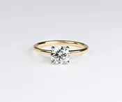 1.07ct Round Hidden Halo Solitaire in Yellow Gold