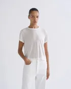 Adine Shrunken Tee in Gesso