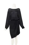 1984 S/S Draped Romper & Sash Dress Set