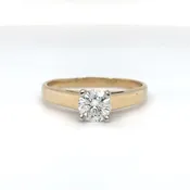 0.68CT ROUND BRILLIANT DIAMOND SOLITAIRE ENGAGEMENT RING I2/H