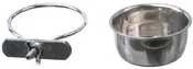 A & E Cages Coop Cup with Ring & Bolt Stainless Steel, 1ea/5 oz